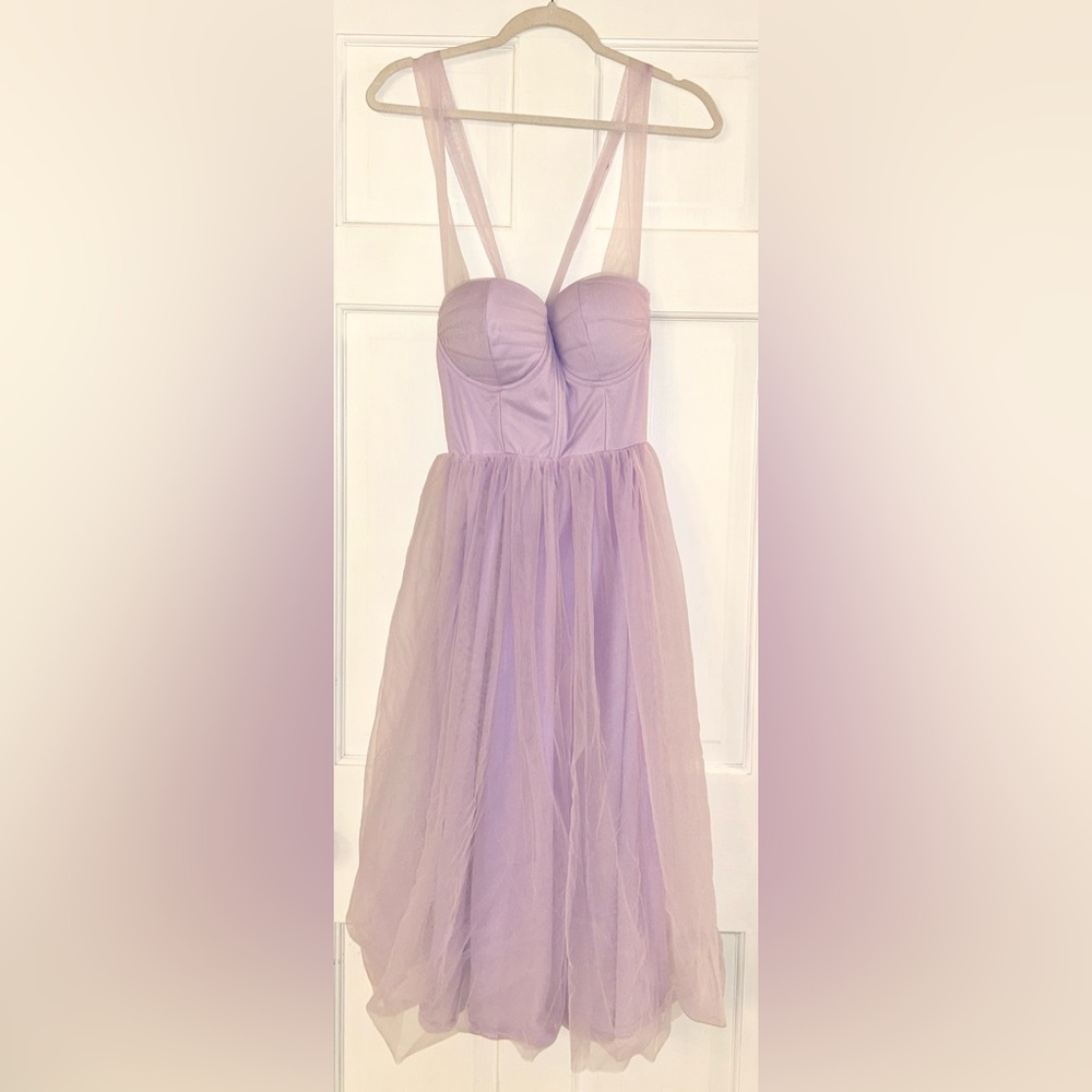 SHEIN Joyfunear Solid Mesh Overlay Cami Dress, Semi Formal Dress